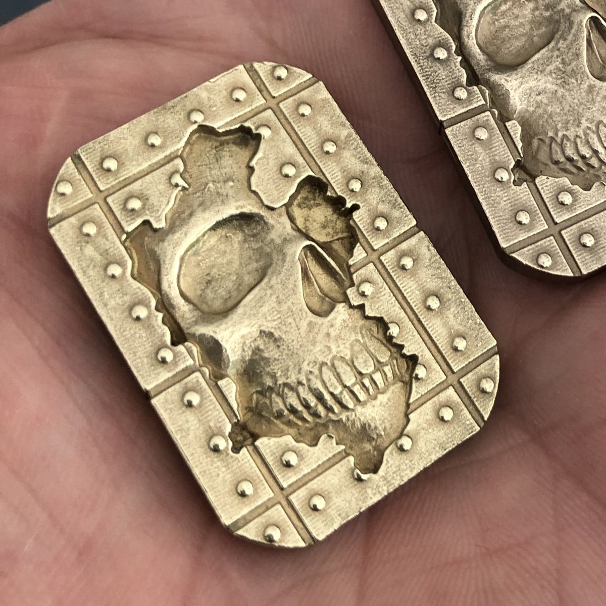 MementoMoriBrass Memento Mori Worry Stone