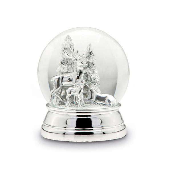 Rentiere Schneekugel Winterlandschaft XL 12 cm