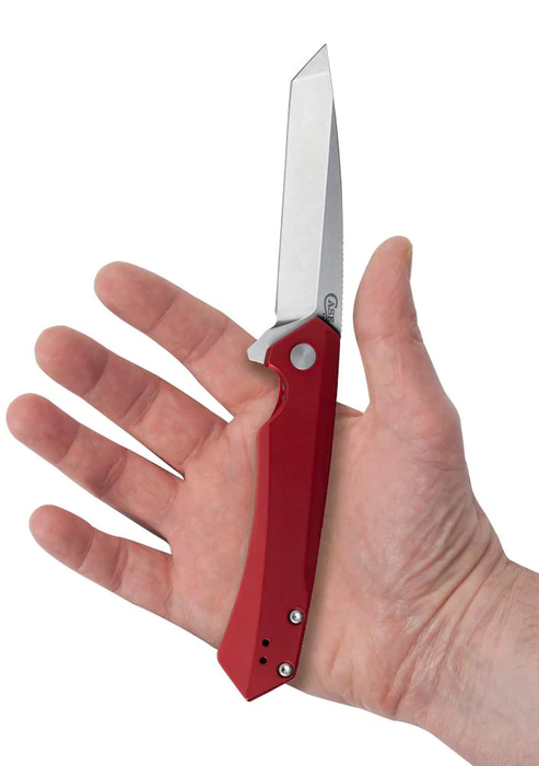 Case Kinzua Rot anodisiertes Aluminium S35VN Tanto