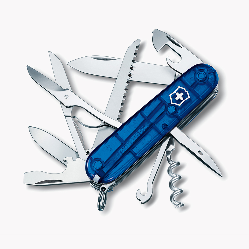 Victorinox Huntsman Shell version: Blue transparent