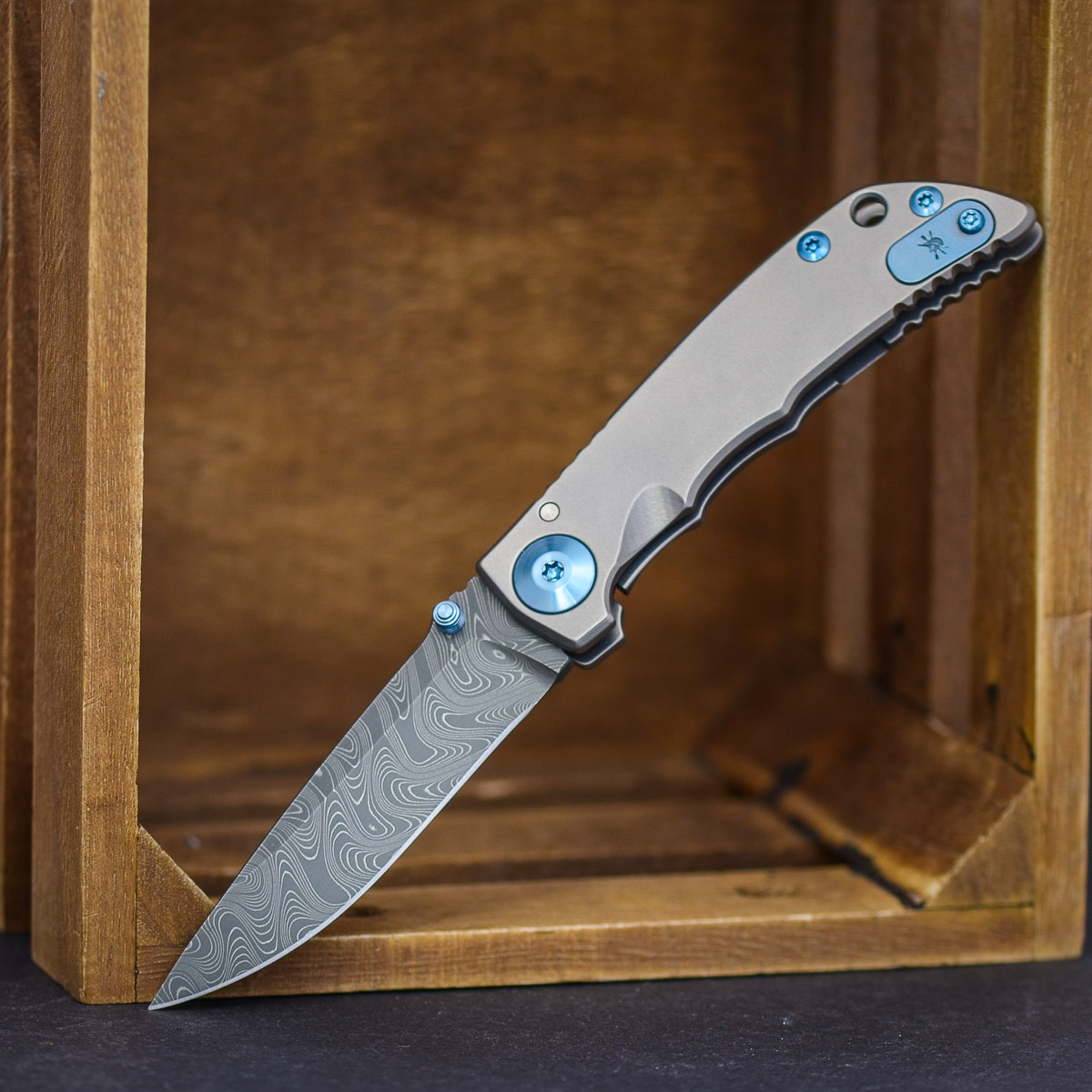 Spartan Blades Harsey Folder Damascus 3.25" Spartan Blades Harsey Folder Damascus 3.25"