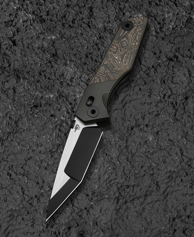 Bestech Knives Cetus Titanium Bronze Swirl Bestech Knives Cetus Titanium Bronze Swirl