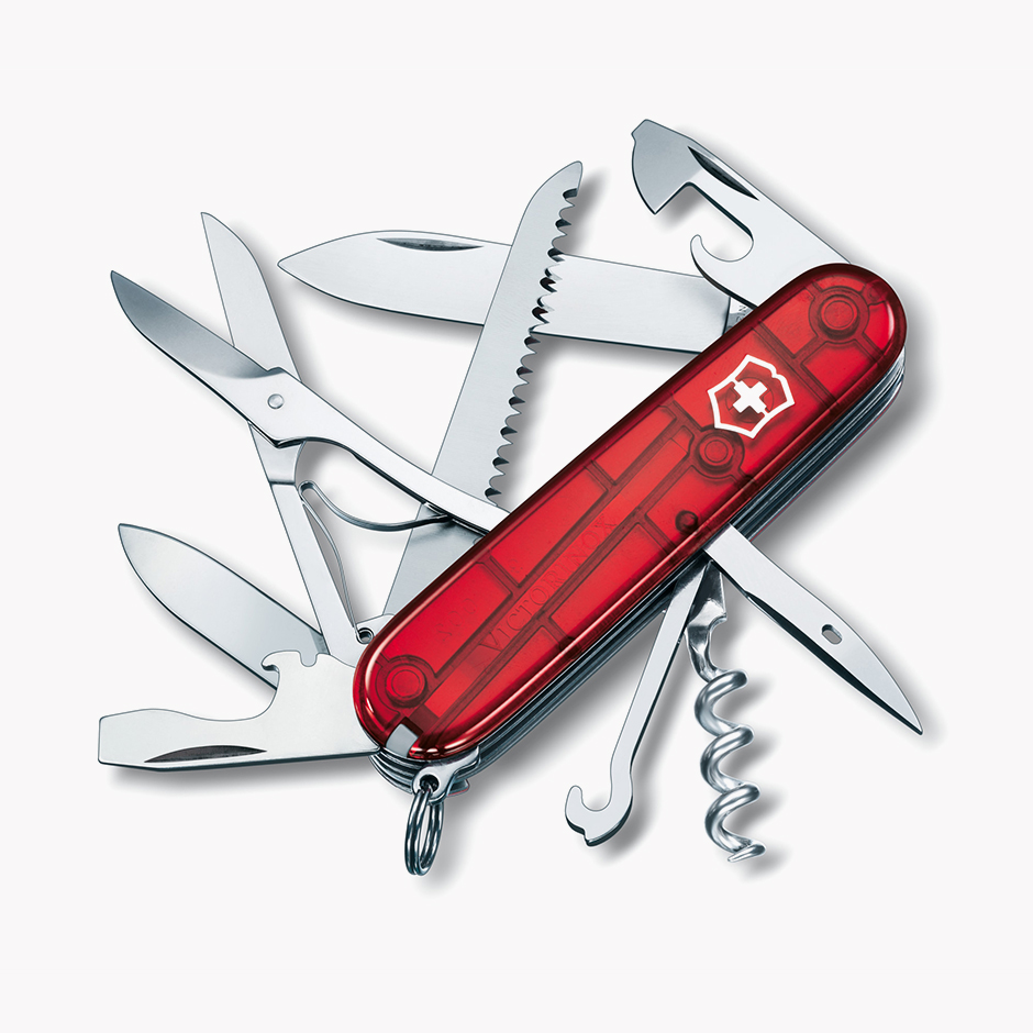 Victorinox Huntsman Schalenvariante: Rot Transparent