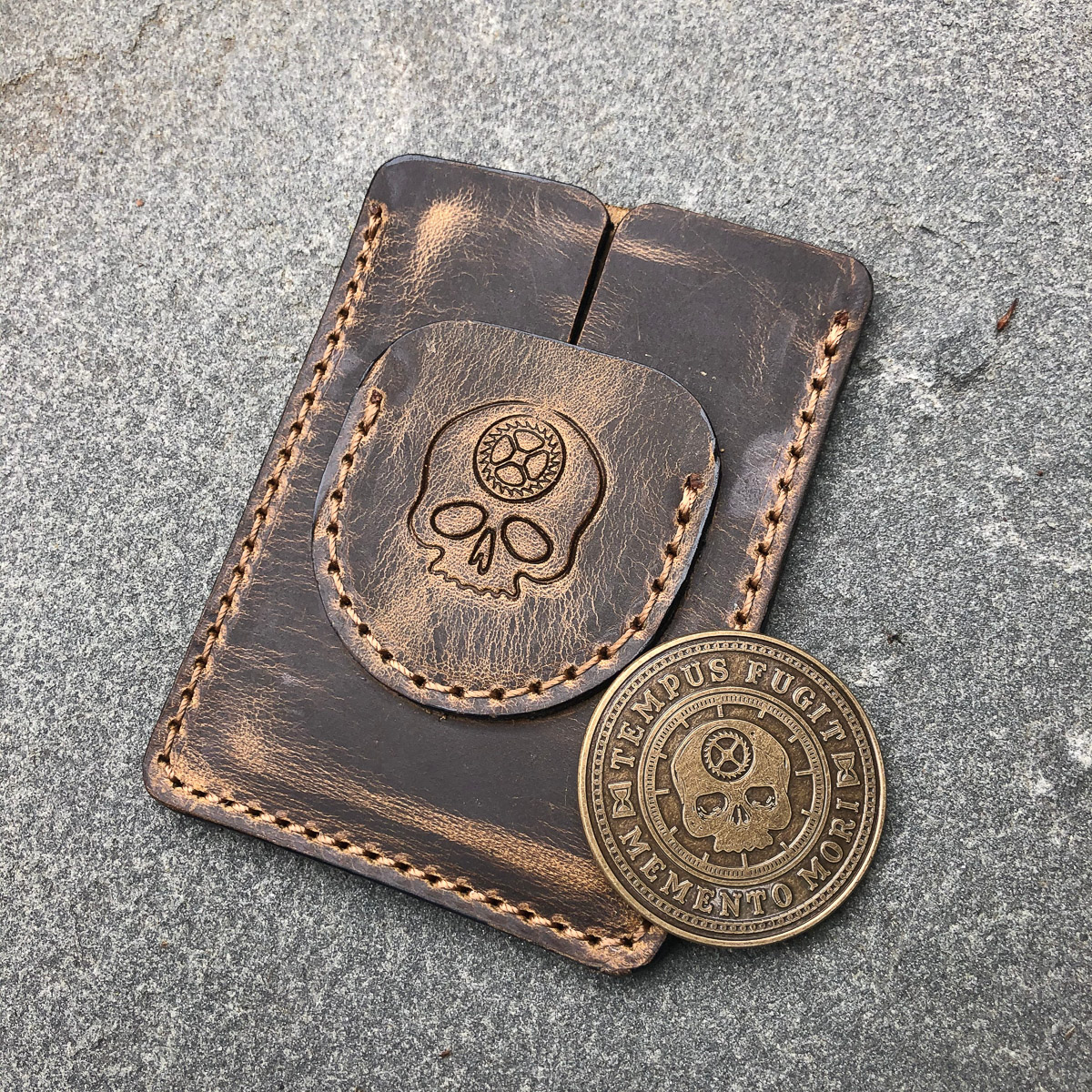 Carpe Diem EDC Coin Pouch Wallet Brown Zubehör, Geldbörse