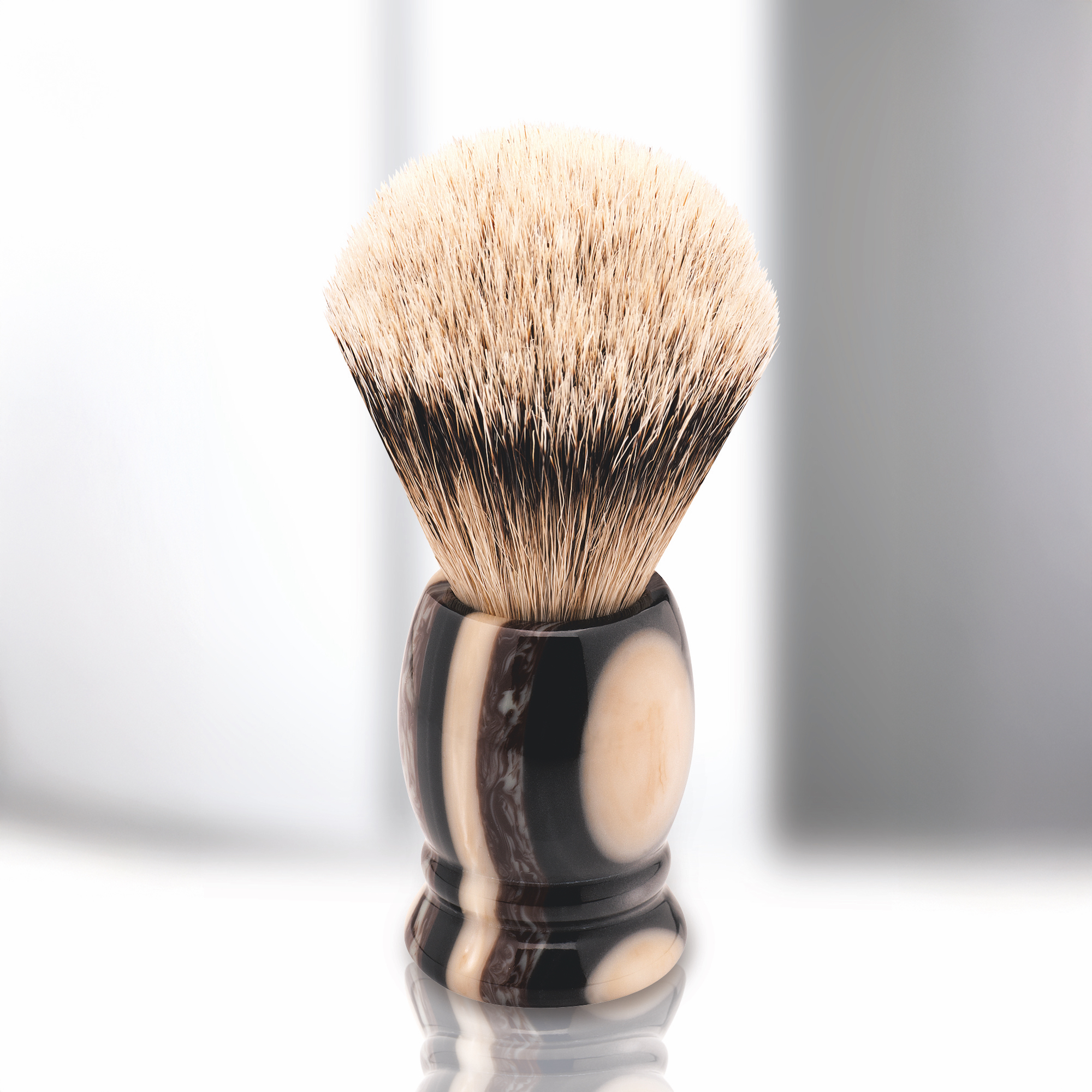 Erbe Solingen Shaving Brush Silver Tip Badger Hair – Image 2