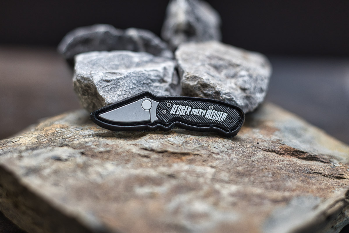 Ruhrpott Outdoor Patch "Besser noch'n Messer" 2.0 Rock, Waffe, Klinge, Messer, Dolch