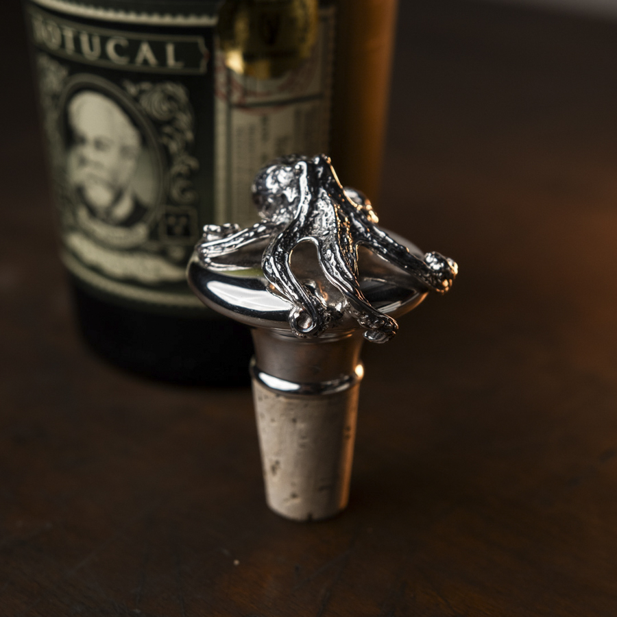 Flaschenverschluß Oktopus 925/- Sterling Silber Flaschenverschluß Oktopus 925/- Sterling Silber