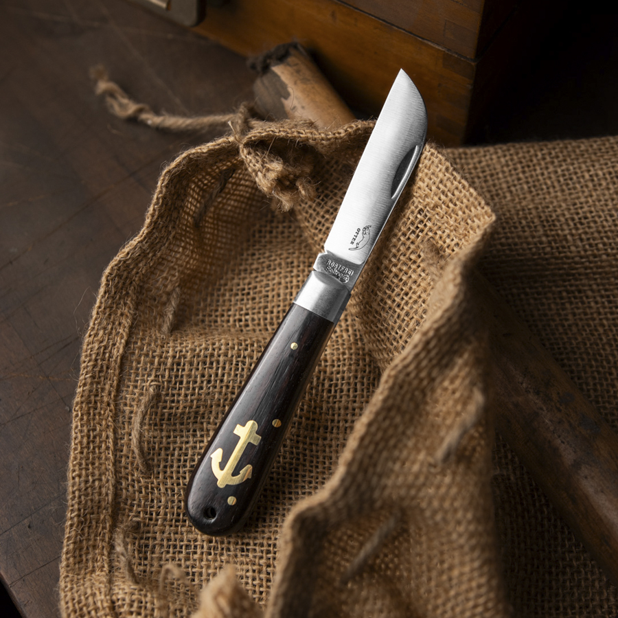 Otter Ankermesser klein Grenadill Klinge, Waffe, Besteck