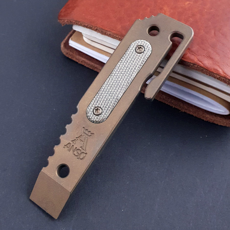 PrybarAmberMicarta1 Anso Prybar Amber mit Micarta Inlay