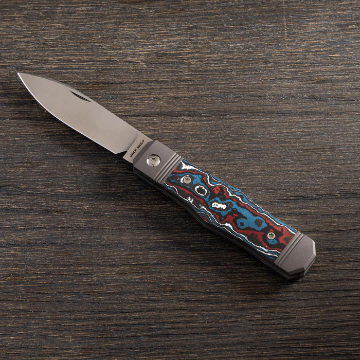 Jack Wolf Knives Vampire Jack CamoCarbon Pacific Blue