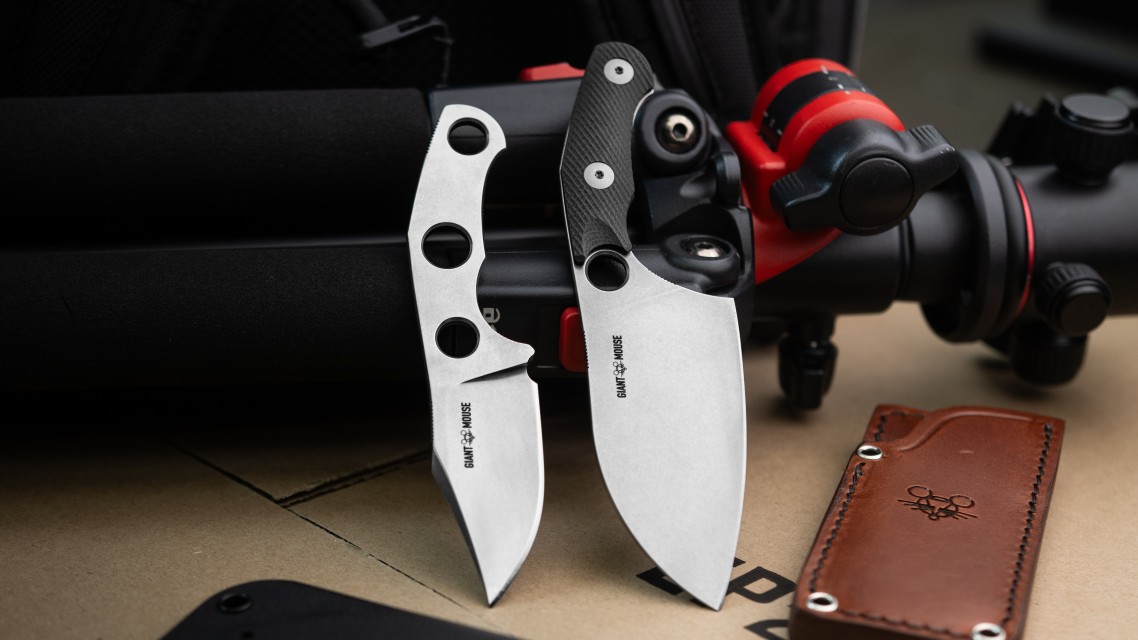 GiantMouse GMF1 Texas and Chef fixed blade knife