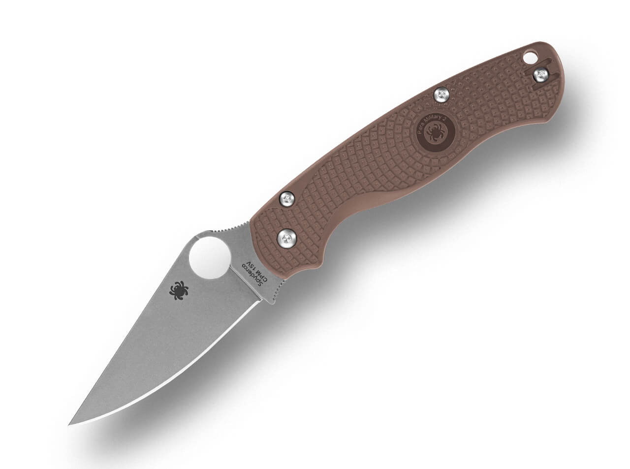Spyderco Para Military 2 Lightweight CPM 15V Brown FRN Sprint Run – Image 1