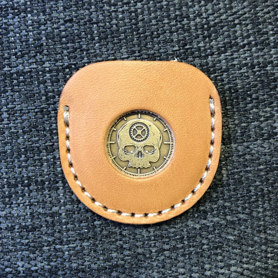 Carpe Diem EDC Porthole Leather Sleeves for Coins & Tempus Fugit Worry Stones