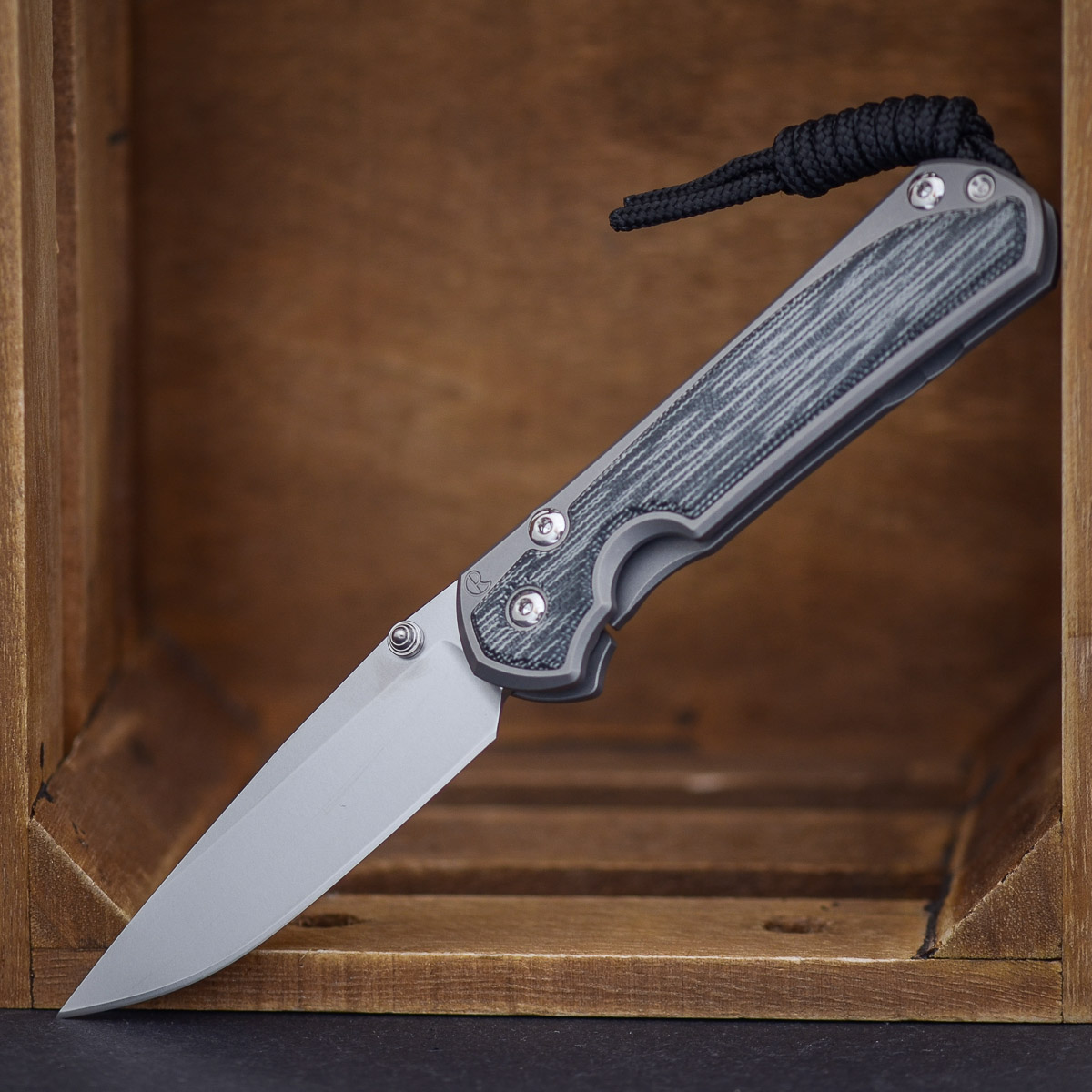 Chris Reeve Sebenza Micarta Schwarz Glass Blasted Double Lug Chris Reeve Sebenza Micarta Schwarz Glass Blasted Double Lug