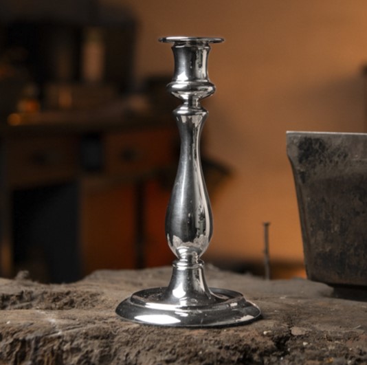 Candlestick 925/- 16 cm Biedermeier