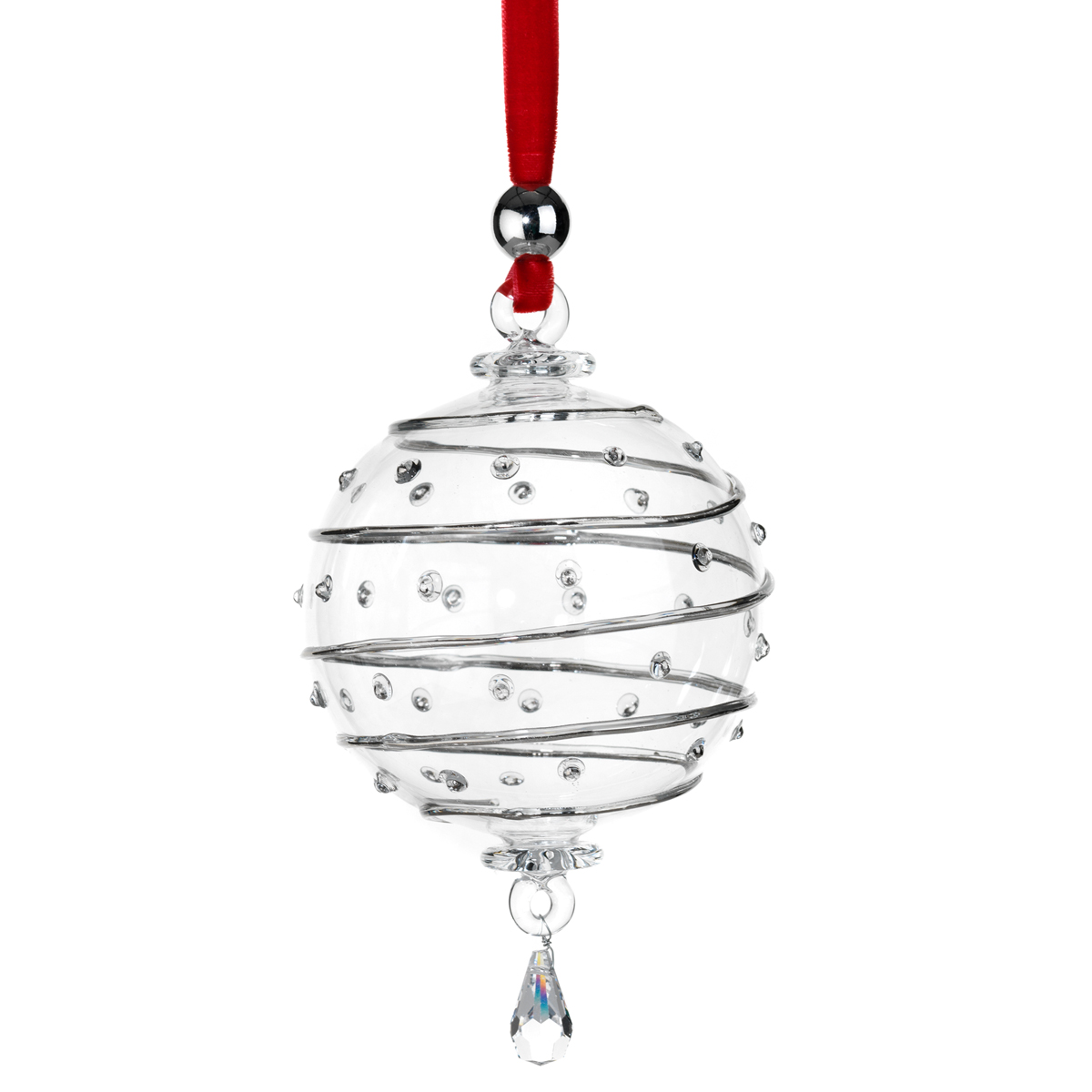 Weihnachtskugel18 Weihnachtskugel Silber Spiral