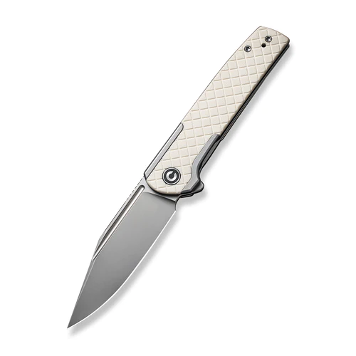 Civivi Cachet Diamond Patterned Gray Steel Handle With Ivory G10 Inlay