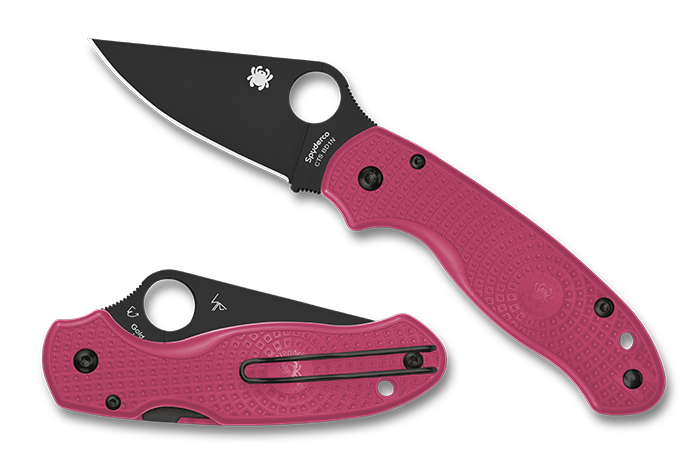 Spyderco Para 3 Lightweight Pink Black Blade 