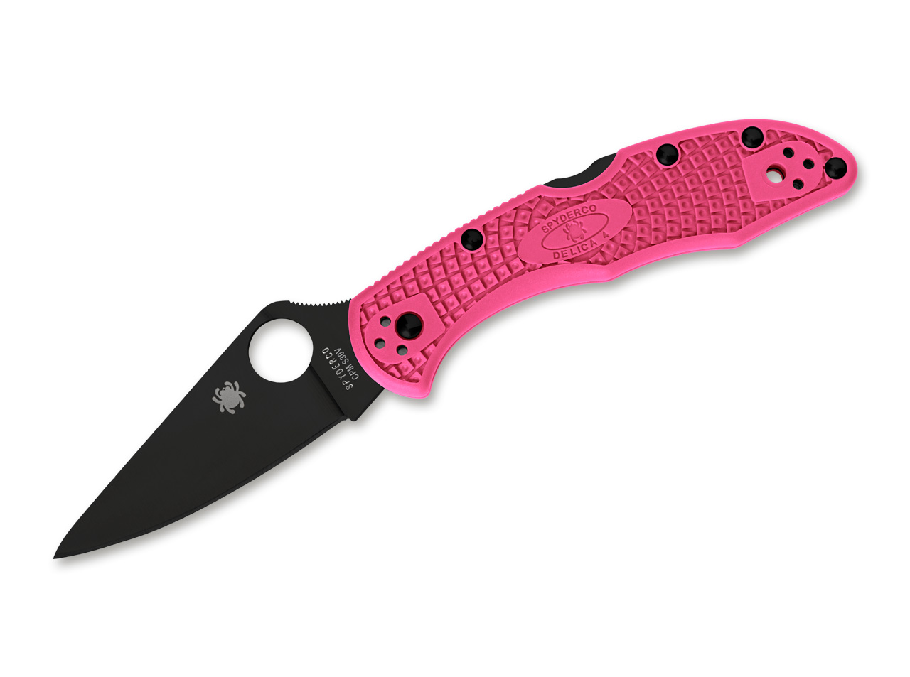 Spyderco Delica S30V Pink Heels Black