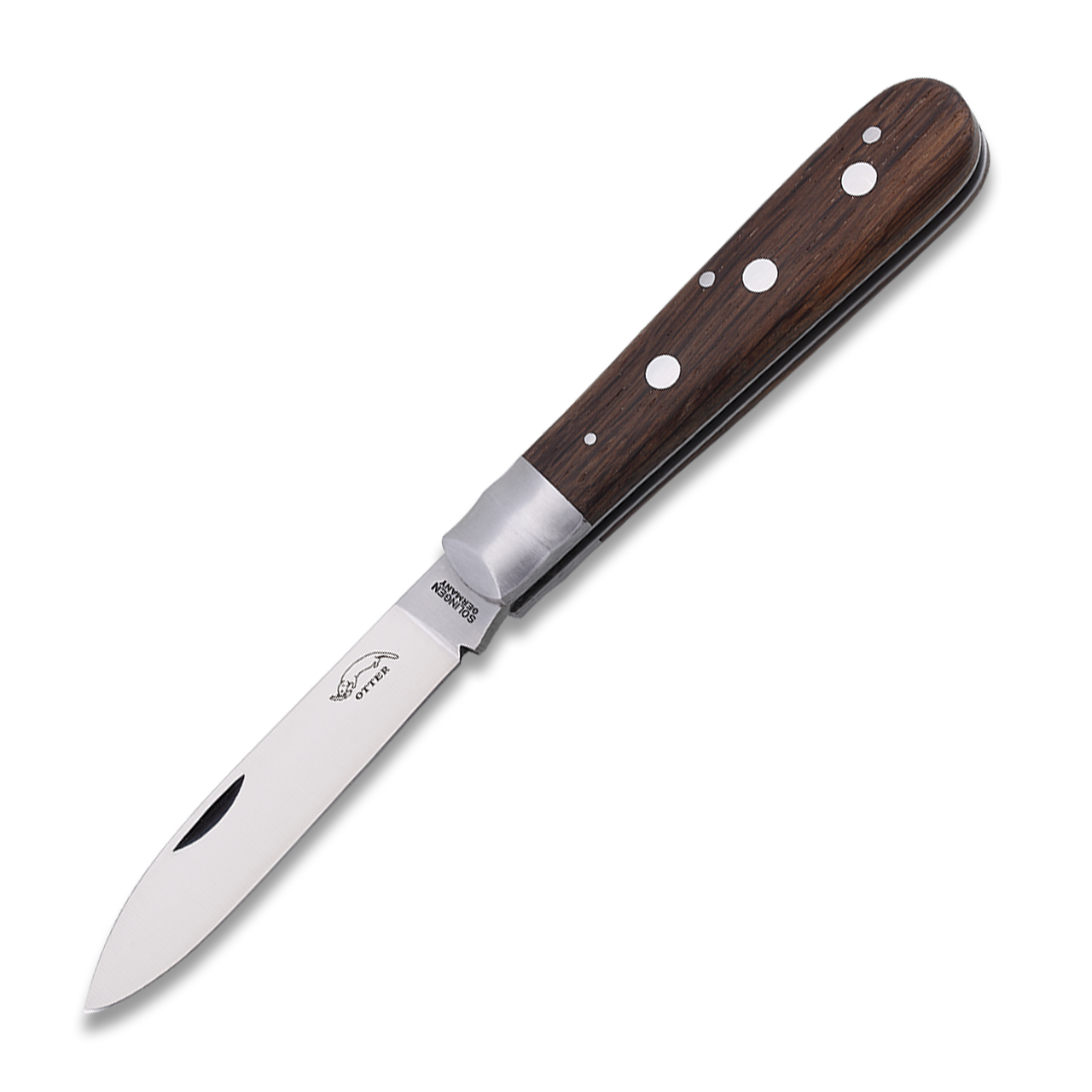 169-Otter-Taschenmesser-3-Nieten-Edelstahl-1 Otter Drei-Nieten-Messer Räuchereiche