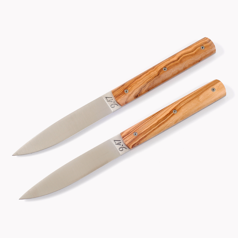 Perceval 9.47 2-piece table knife set olive