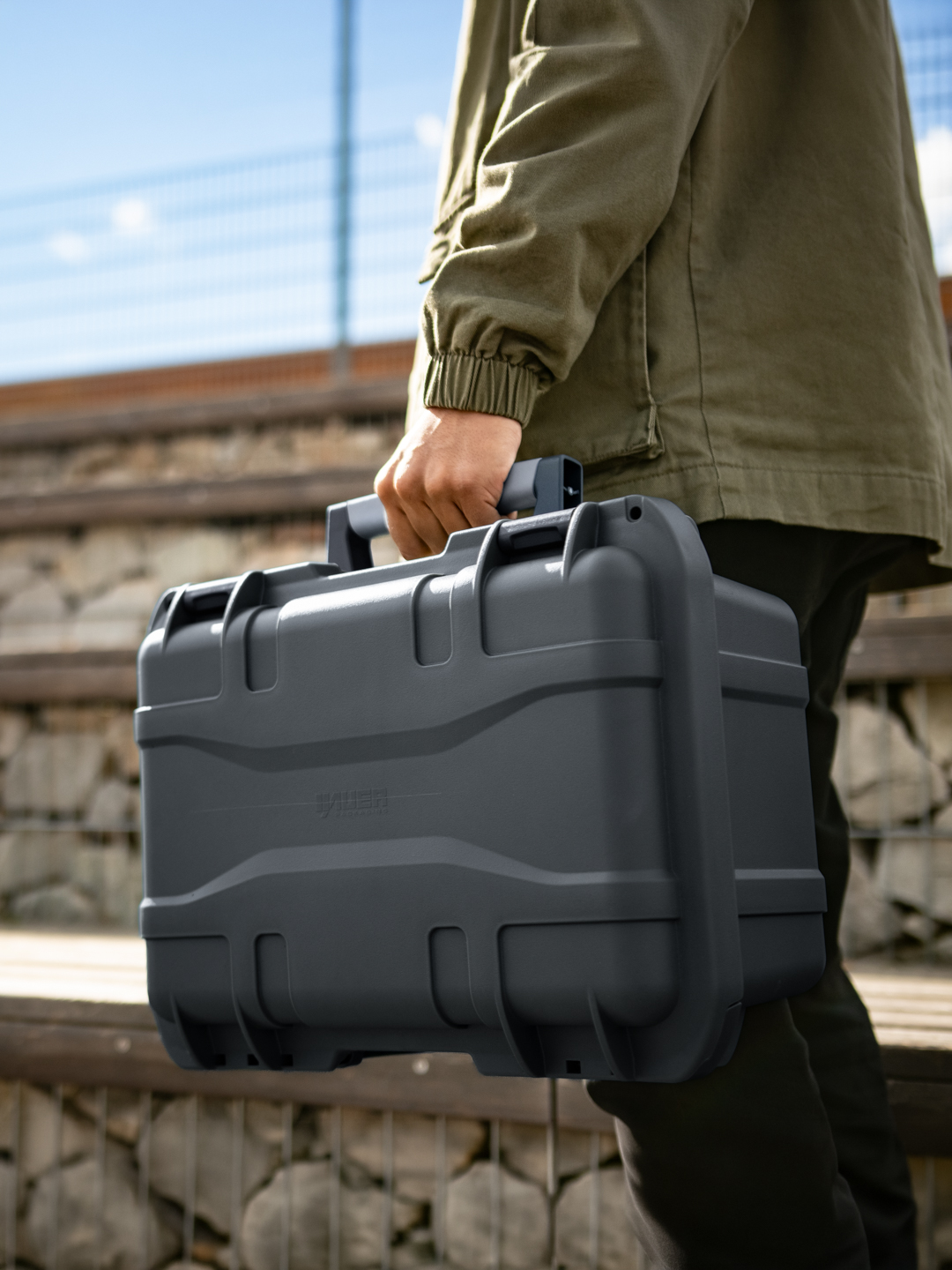 The Knife Lounge Case Anthracite – Detailansicht der Messerbox