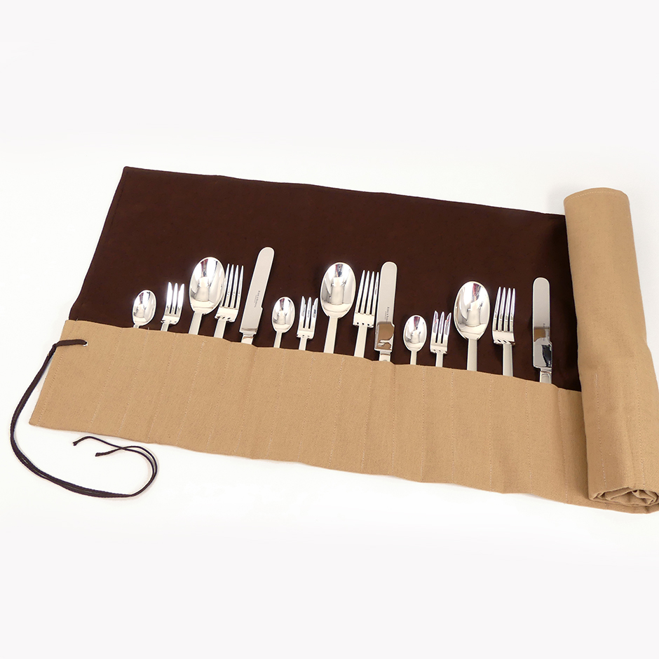 Bestecktasche-30-Teile Silver Cutlery Storage Roll for 30 pieces