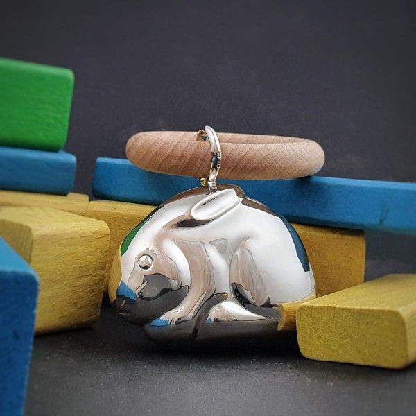 Taufgeschenk Silber – Babyrassel und Kinderbesteck aus Silber